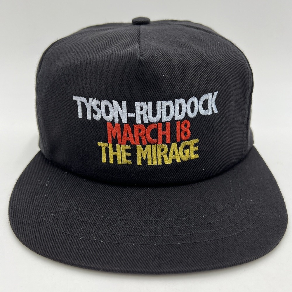 VTG March 1991 Mike Tyson Vs Ruddock Boxing Hat Onsite Mirage Las Vegas USA Made